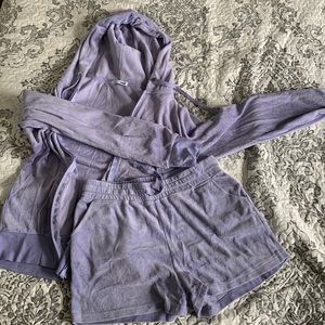 FashionNova velour track set - lilac